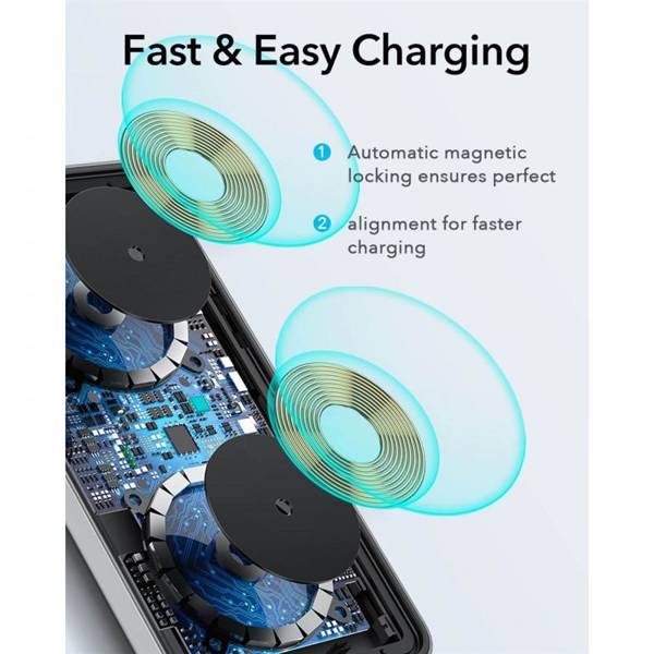 ESR HALOLOCK 2IN1 MAGNETIC MAGSAFE WIRELESS CHARGER BLACK