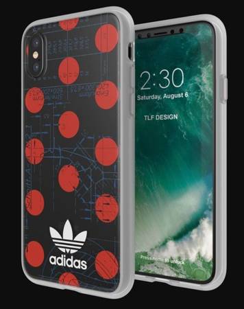 ETUI ADIDAS OR CELAR CASE IPHONE X / XS CZERWONO-BIAŁY WYPRZEDAŻ