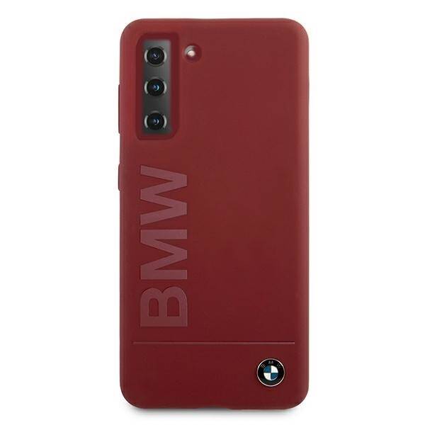 ETUI BMW BMHCS21SSLBLRE S21 G991 CZERWONY/RED HARDCASE SILICONE SIGNATURE LOGO