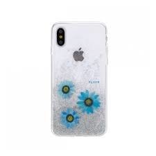 ETUI FLAVRE IPLATE NIEBIESKIE KWIATY IPHONE X / XS