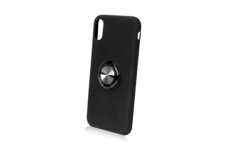 ETUI SILICONE RING IPHONE X / XS CZARNE