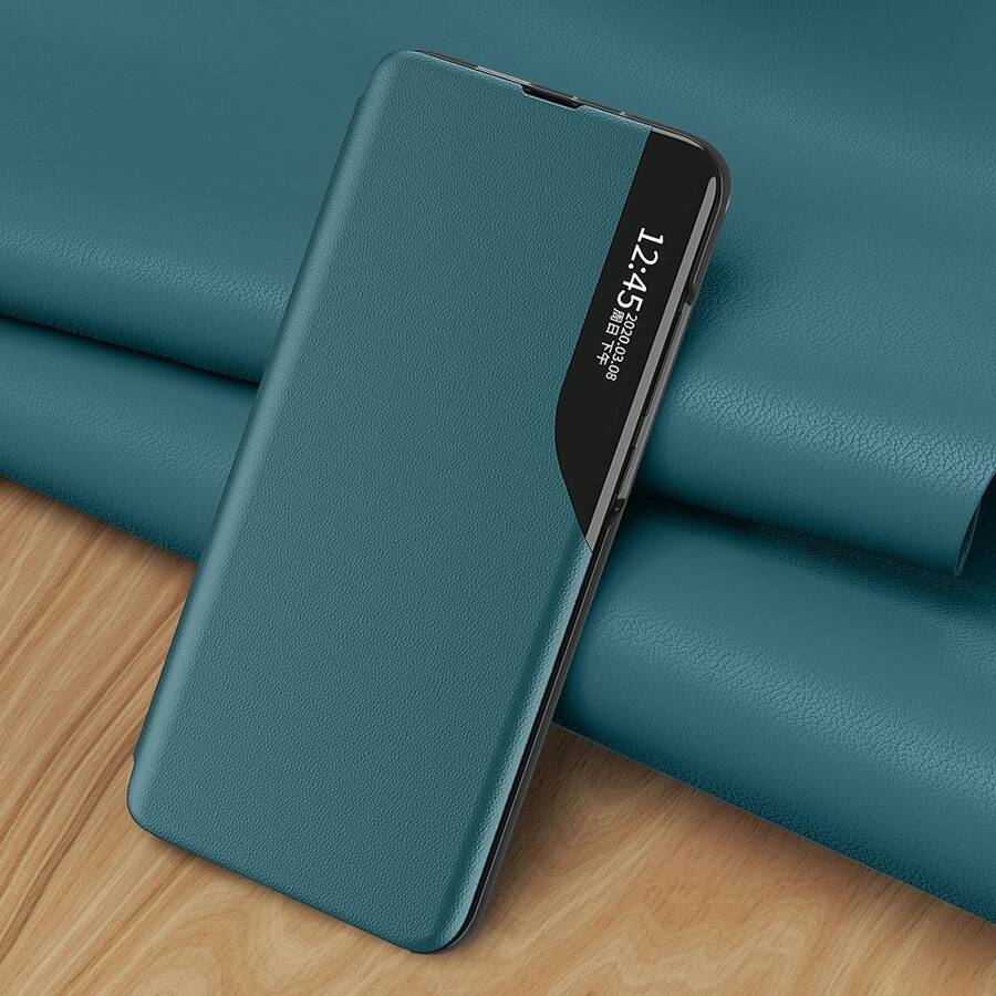 Eco Leather View Case elegancki futerał etui z klapką i funkcją podstawki Samsung Galaxy A32 5G czarny