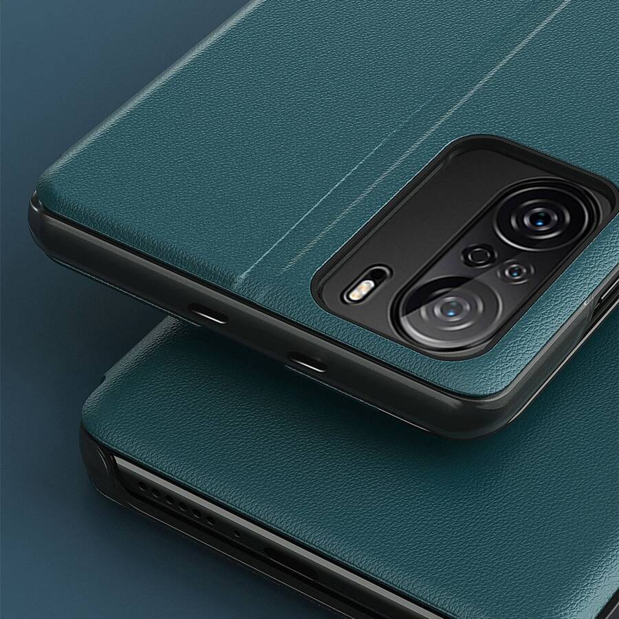 Eco Leather View Case elegancki futerał etui z klapką i funkcją podstawki Xiaomi Redmi K40 Pro+ / K40 Pro / K40 / Poco F3 czarny