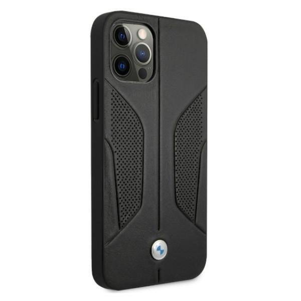 Etui BMW BMHCP12LRSCSK iPhone 12 Pro Max 6,7" czarny/black hardcase Leather Perforate Sides