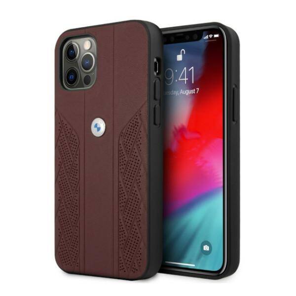 Etui BMW BMHCP12LRSPPR iPhone 12 Pro Max  6,7" czerwony/red hardcase Leather Curve Perforate