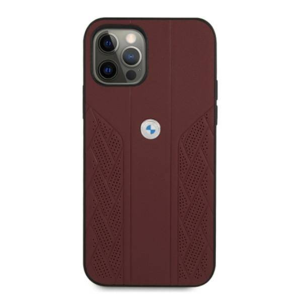 Etui BMW BMHCP12LRSPPR iPhone 12 Pro Max  6,7" czerwony/red hardcase Leather Curve Perforate