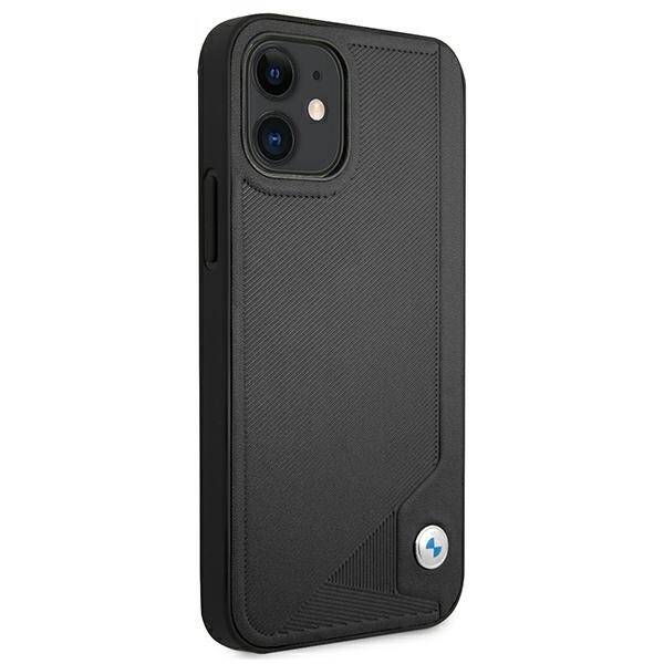 Etui BMW BMHCP12SRCDPK iPhone 12 mini 5,4" czarny/black hardcase Leather Deboss