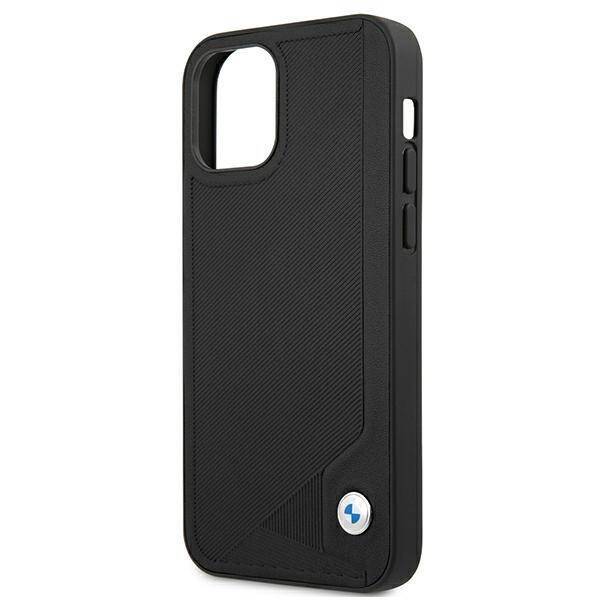 Etui BMW BMHCP12SRCDPK iPhone 12 mini 5,4" czarny/black hardcase Leather Deboss