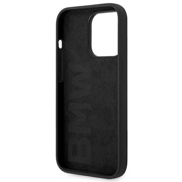 Etui BMW BMHCP14LSILBK iPhone 14 Pro  6,1" czarny/black Silicone Metal Logo