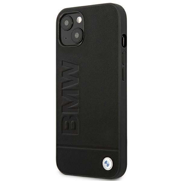 Etui BMW BMHCP14MSLLBK iPhone 14 Plus /  15 Plus 6,7" czarny/black Leather Stamp