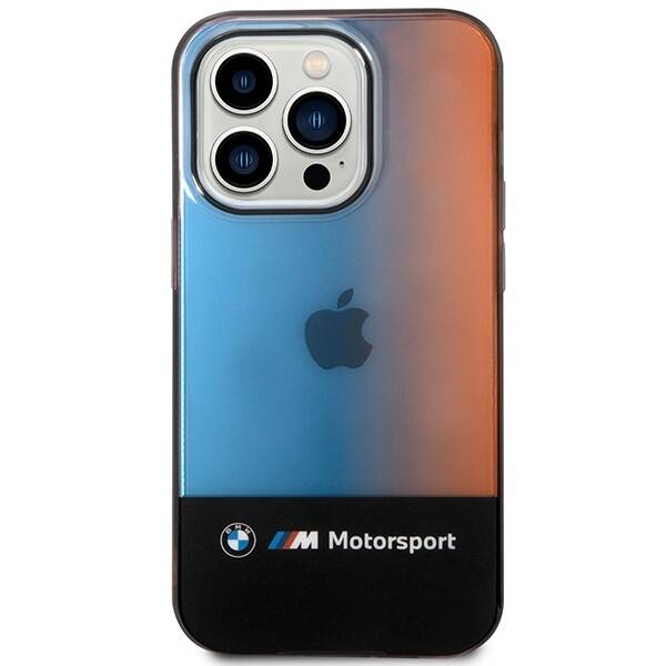 Etui BMW BMHCP14X22HMGK iPhone 14 Pro  Max 6,7" czarny/black Half Tricolor