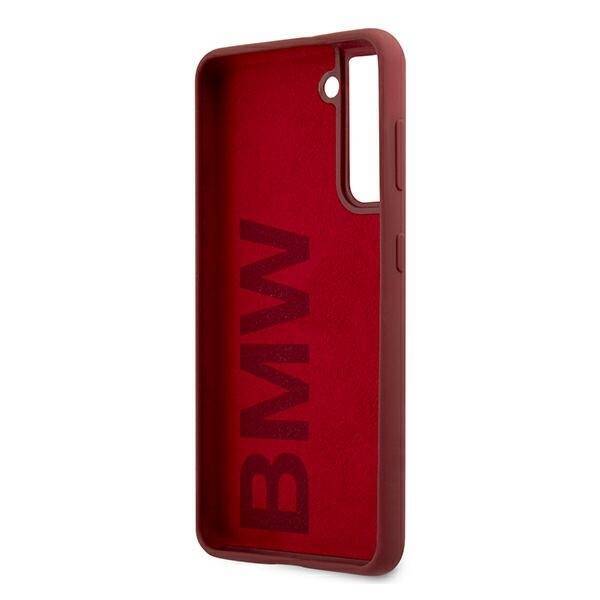 Etui BMW BMHCS21MSLBLRE S21+ G996  czerwony/red hardcase Silicone Signature Logo