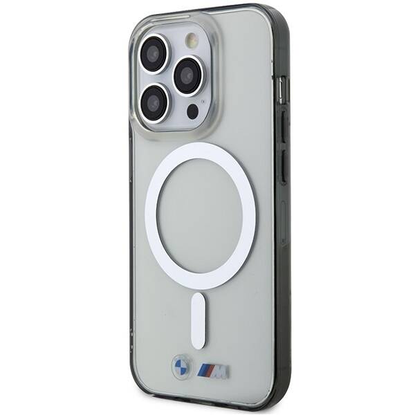 Etui BMW BMHMP14LHCRS iPhone 14 Pro 6.1"  transparent hardcase Silver Ring MagSafe