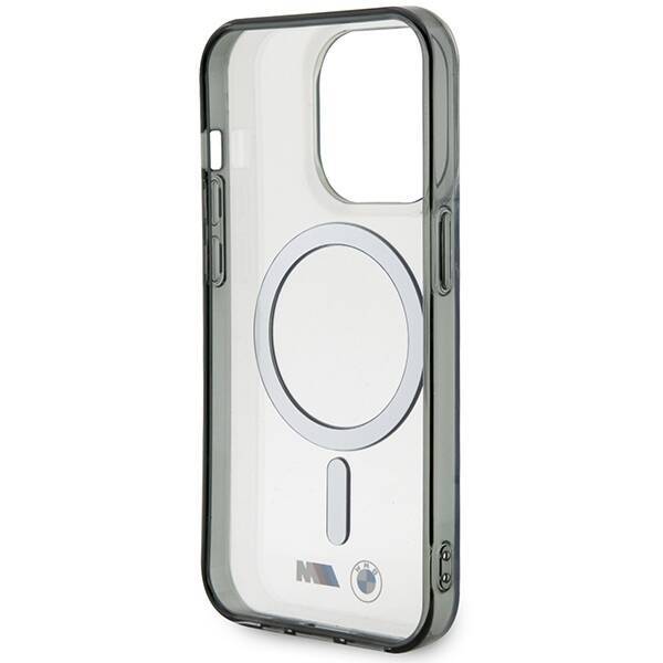 Etui BMW BMHMP14LHCRS iPhone 14 Pro 6.1"  transparent hardcase Silver Ring MagSafe