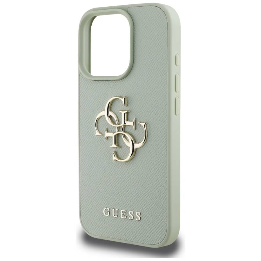 Etui Guess Grained Big 4G Logo Small      Classic Logo do iPhone 16 Pro zielony