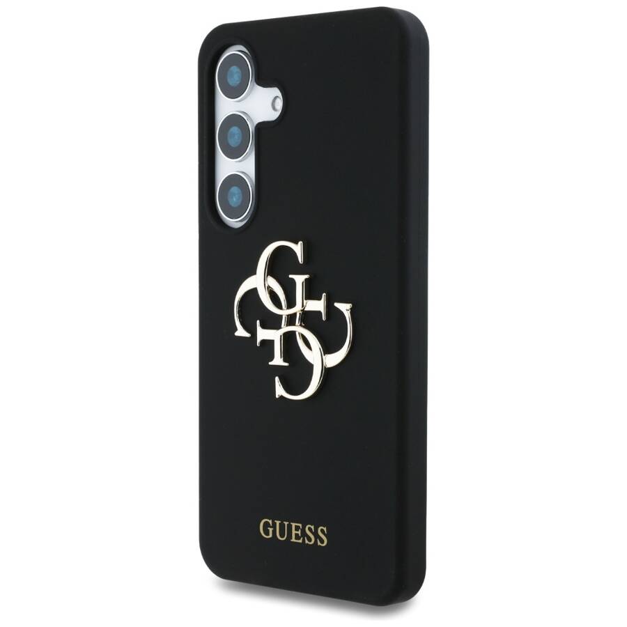 Etui Guess Silicone Big 4G Logo Bottom    Script Samsung Galaxy S25 czarny