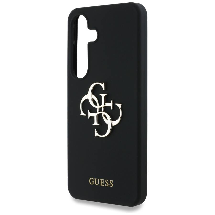 Etui Guess Silicone Big 4G Logo Bottom    Script Samsung Galaxy S25 czarny