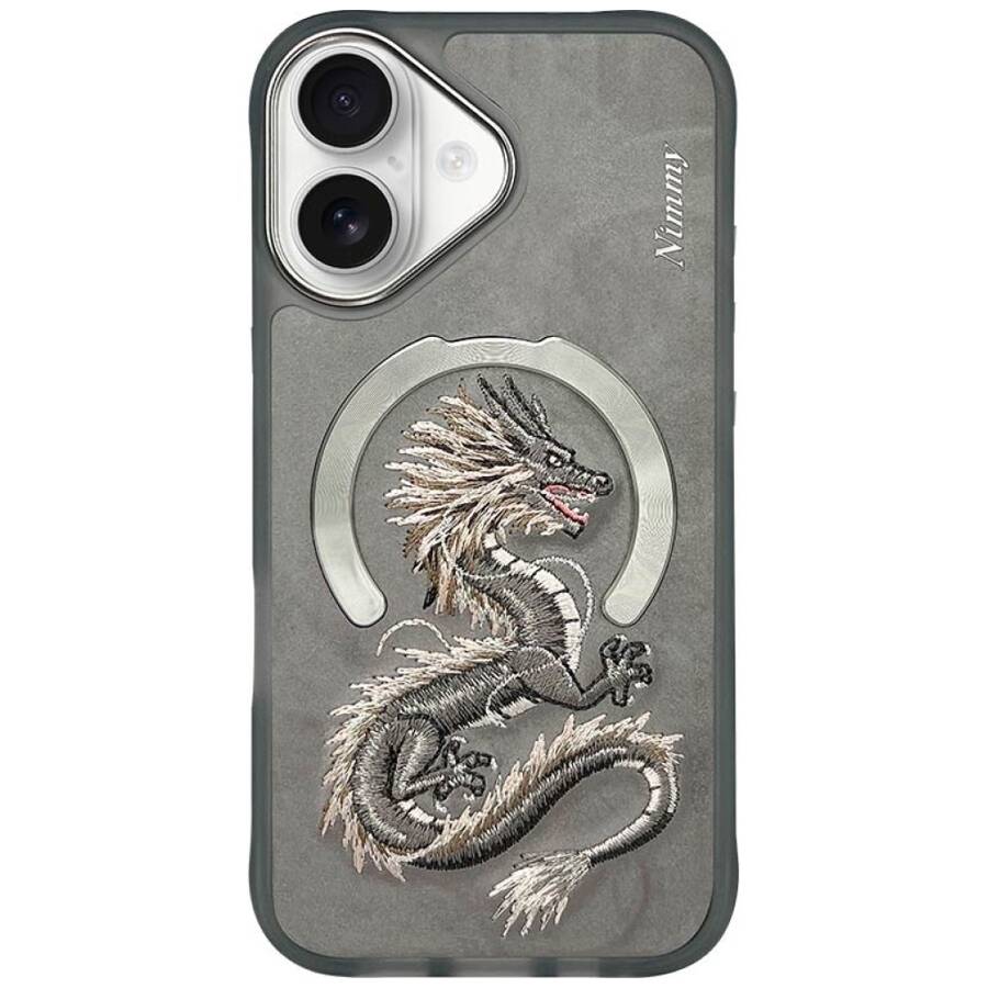 Etui Nimmy Dragon do iPhone 16 szary