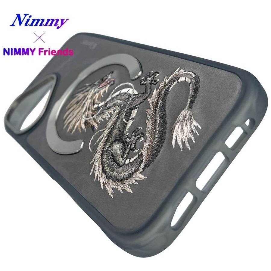 Etui Nimmy Dragon do iPhone 16 szary