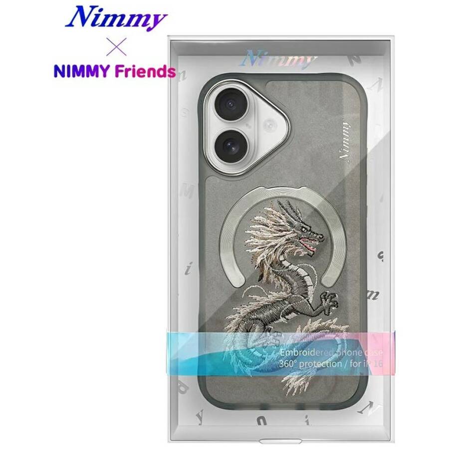 Etui Nimmy Dragon do iPhone 16 szary