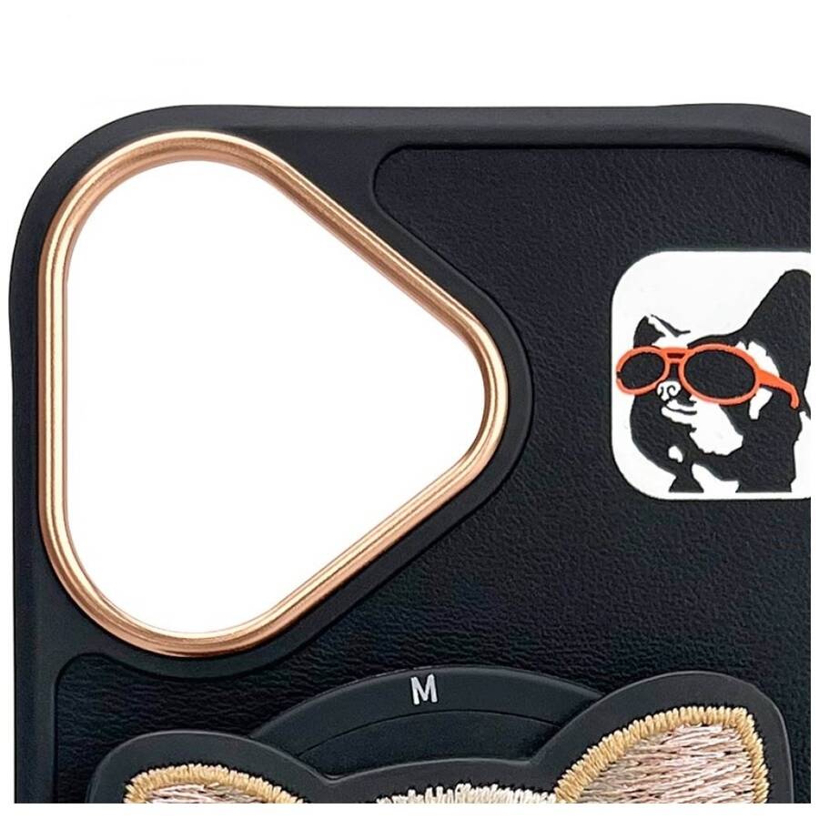 Etui Nimmy Glasses Cool Cat do iPhone 16  czarny