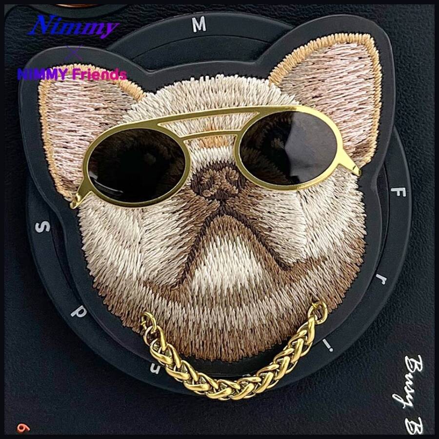 Etui Nimmy Glasses Cool Cat do iPhone 16  czarny