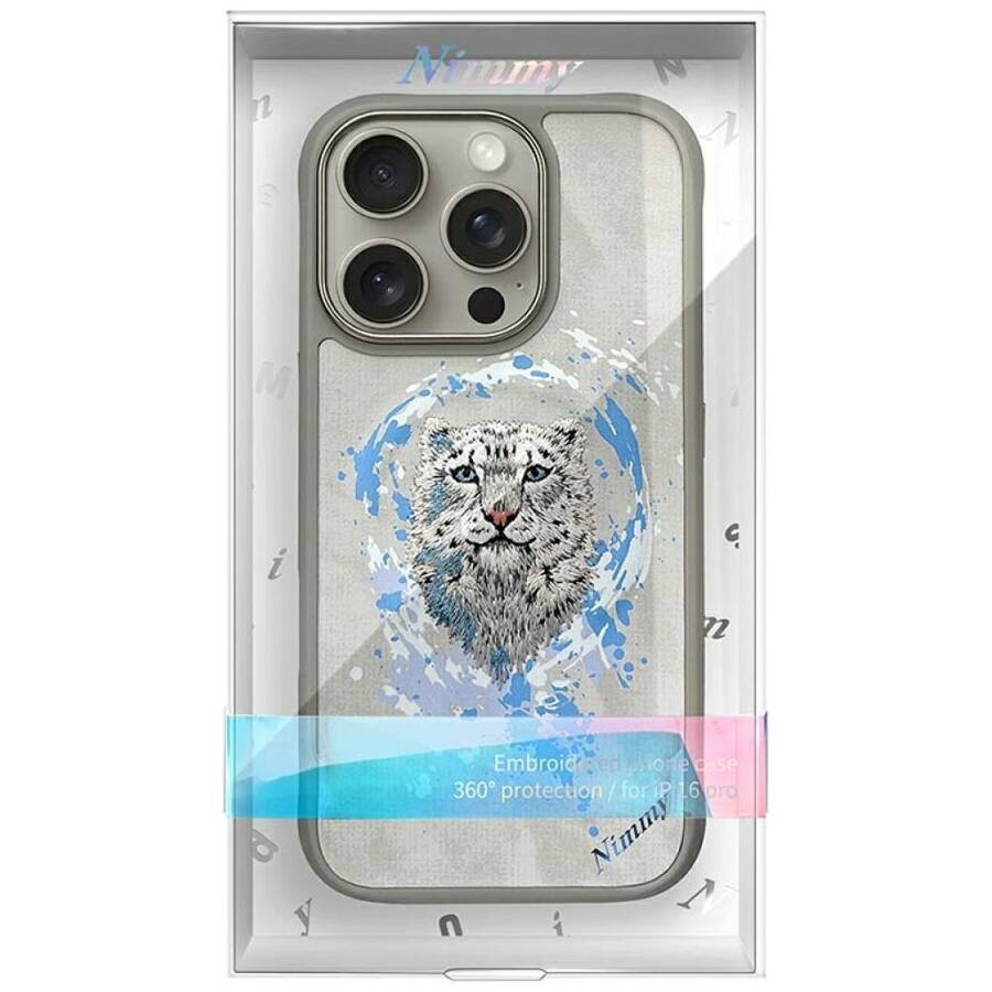 Etui Nimmy Wilk do iPhone 16 Pro Max      jasnoszary