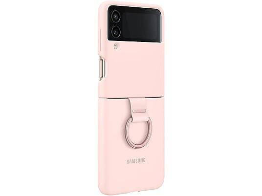 Etui SAMSUNG Silicone Cover z pierścieniem do Galaxy Z Flip4 5G Różowy Uszkodzone opakowanie