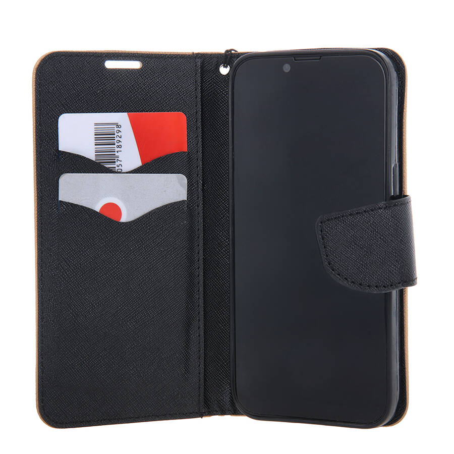 Etui Smart Fancy do Xiaomi Redmi 13C 4G / 5G czarno-złote