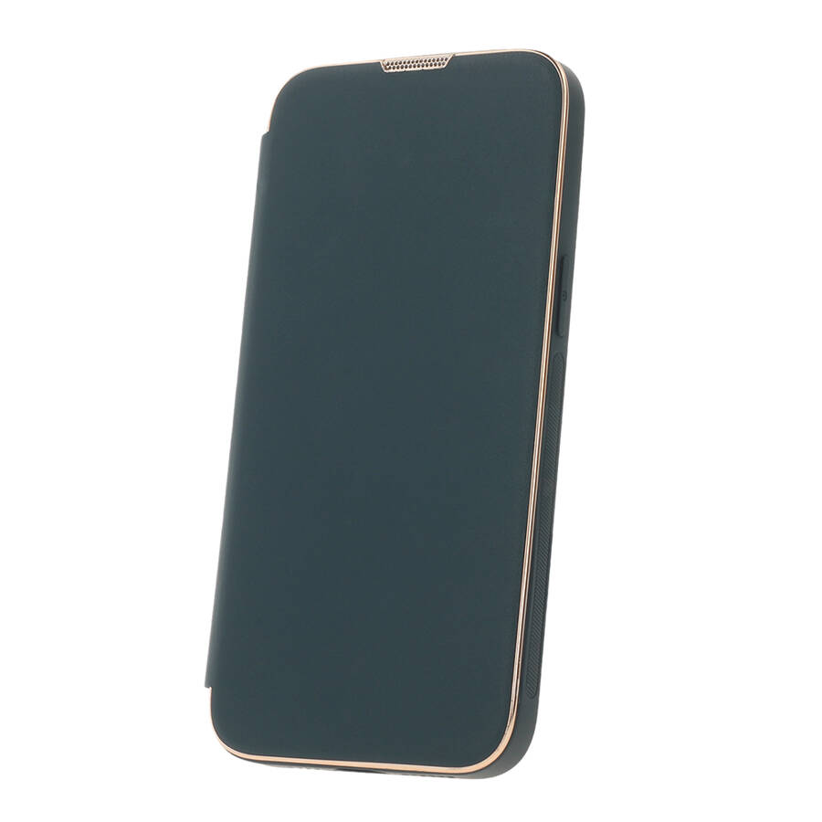 Etui Smart Gold Frame Mag do iPhone 14 Pro 6,1&quot; ciemnozielone