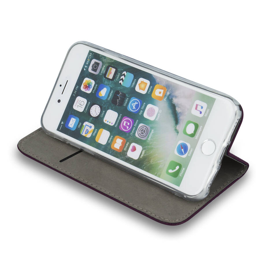 Etui Smart Magnetic do iPhone 14 Plus 6,7&quot; burgundowe