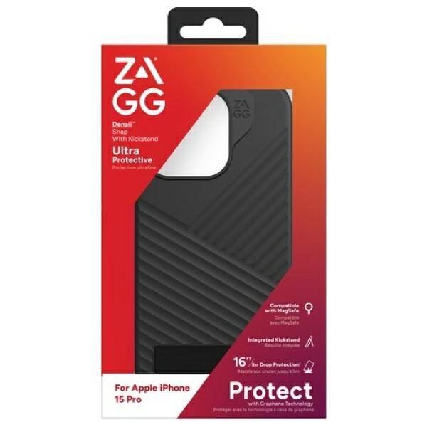 Etui ZAGG Denali Snap Kickstand do        iPhone 15 Pro czarny/black