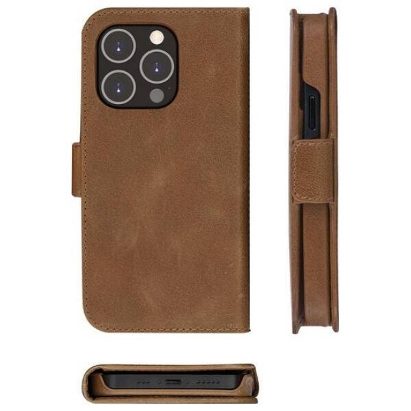 Etui dbramante 1928 Lynge 2w1 Wallet do   iPhone 14 Pro brązowy/brown