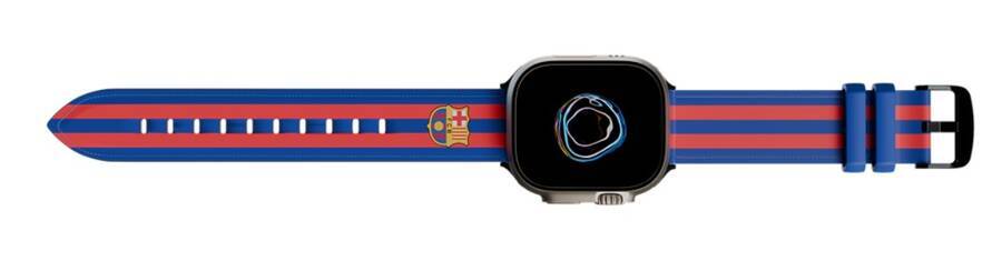 FC Barcelona Apple Watch Band Real Leather 44/45" OCFCBAWBBG45 BG 