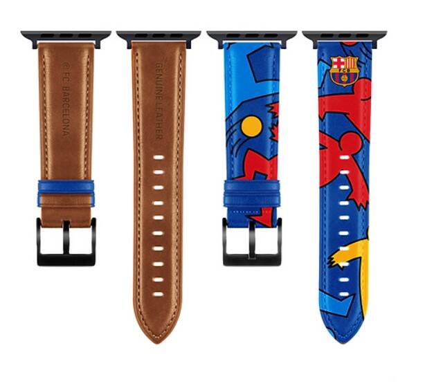 FC Barcelona Apple Watch Band Real Leather 44/45" OCFCBAWBSP45 SP