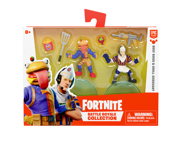 FORTNITE – ZESTAW DWÓCH FIGUREK Z AKCESORIAMI BATTLE ROYALE COLLECTION 13X18CM