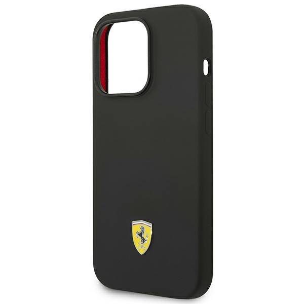 Ferrari FEHCP14XSIBBK iPhone 14 Pro Max 6,7" czarny/black hardcase Silicone Metal Logo