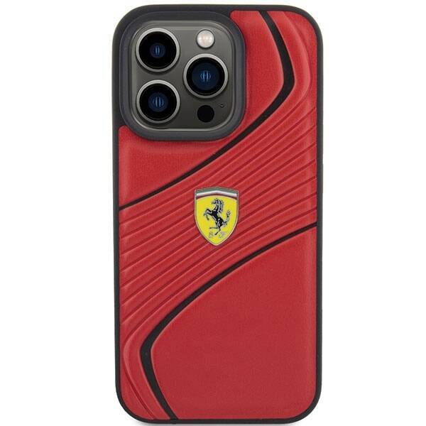 Ferrari FEHCP15LPTWR iPhone 15 Pro 6.1"  czerwony/red hardcase Twist Metal Logo