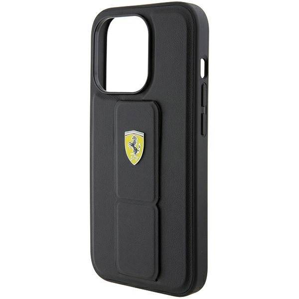 Ferrari FEHCP15XGSPSIK iPhone 15 Pro Max  6.7" czarny/black hardcase Grip Stand Metal Logo