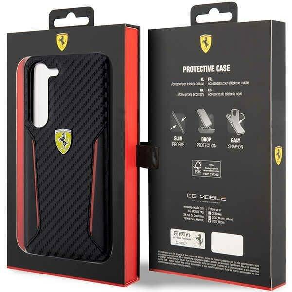 Ferrari FEHCS23MNPYK S23+ S916  czarny/black hardcase Carbon Contrast Edges