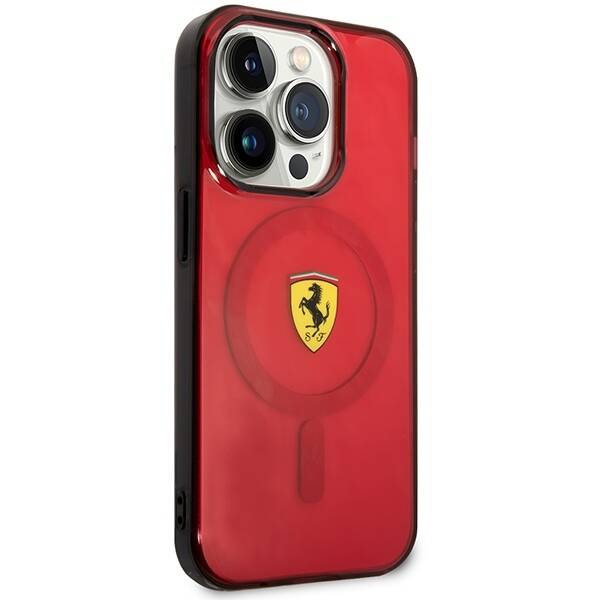 Ferrari FEHMP14LURKR iPhone 14 Pro 6,1"  czerwony/red hardcase Translucent Magsafe