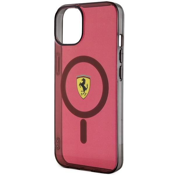 Ferrari FEHMP14SURKR iPhone 14 / 15 / 13 6.1" czerwony/red hardcase Translucent Magsafe