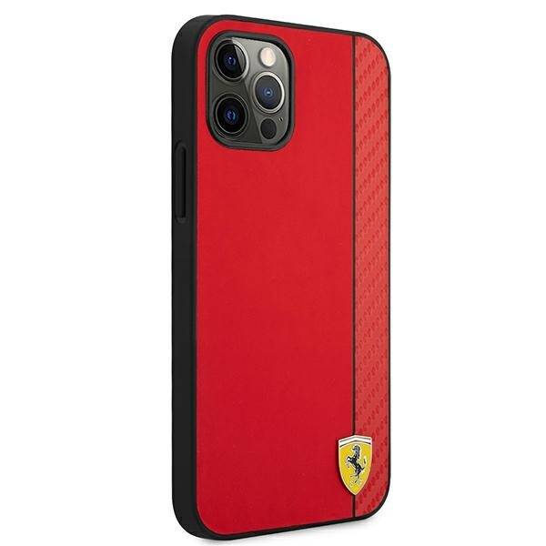 Ferrari FESAXHCP12LRE iPhone 12 Pro Max 6,7" czerwony/red hardcase On Track Carbon Stripe