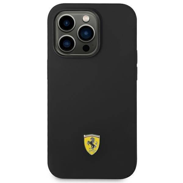 Ferrari FESSIHMP14XBK iPhone 14 Pro Max 6.7" czarny/black hardcase Silicone Metal Logo Magsafe