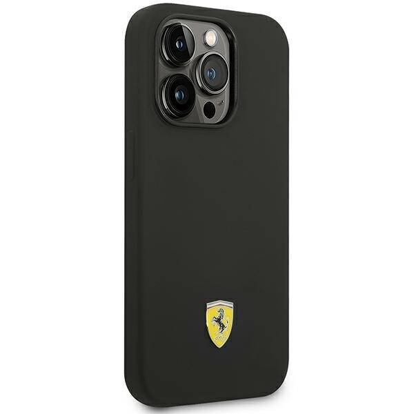 Ferrari FESSIHMP14XBK iPhone 14 Pro Max 6.7" czarny/black hardcase Silicone Metal Logo Magsafe