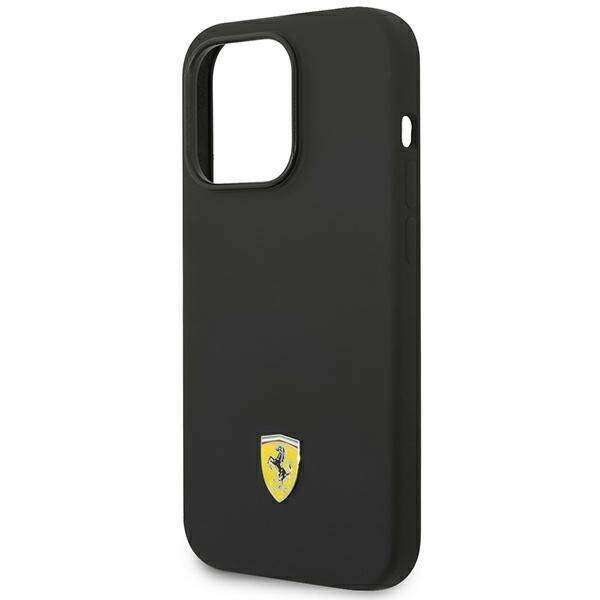 Ferrari FESSIHMP14XBK iPhone 14 Pro Max 6.7" czarny/black hardcase Silicone Metal Logo Magsafe