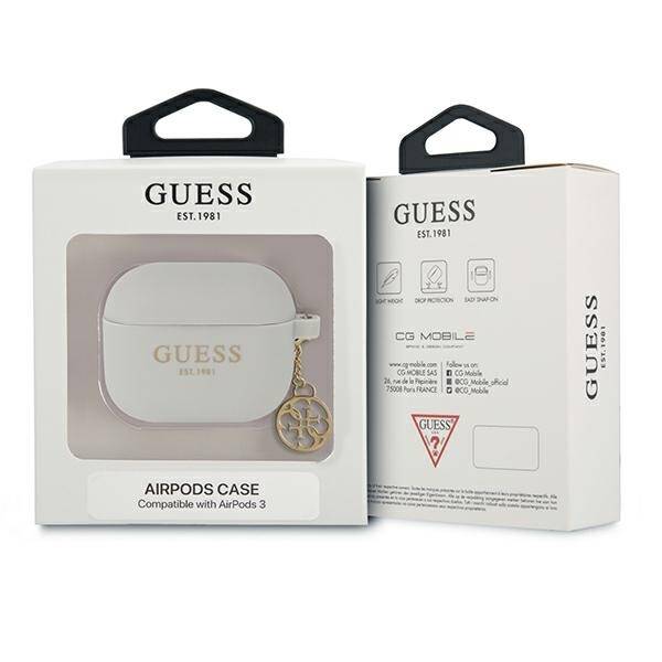 GUESS GUA3LSC4EG AIRPODS 3 COVER SZARY/GREY SILICONE CHARM 4G COLLECTION