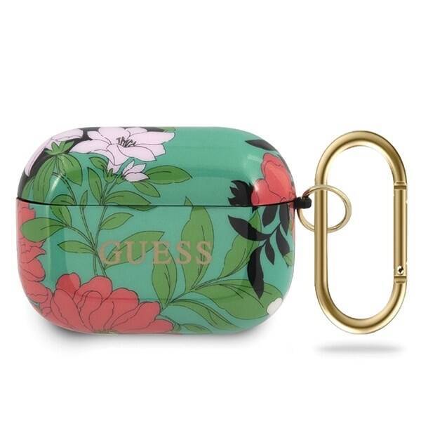 GUESS GUACAPTPUBKFL01 AIRPODS PRO COVER ZIELONY/GREEN N.1 FLOWER COLLECTION