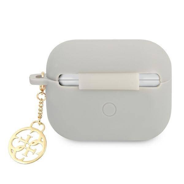 GUESS GUAPLSC4EG AIRPODS PRO COVER SZARY/GREY SILICONE CHARM 4G COLLECTION