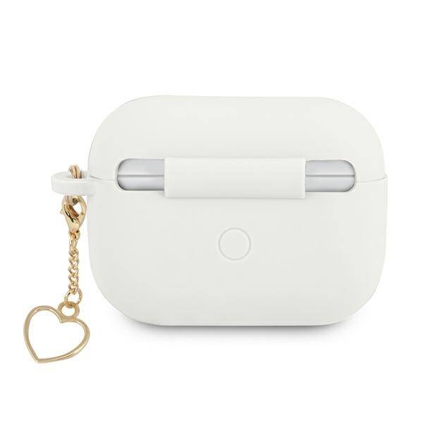 GUESS GUAPLSCHSH AIRPODS PRO COVER BIAŁY/WHITE SILICONE CHARM HEART COLLECTION